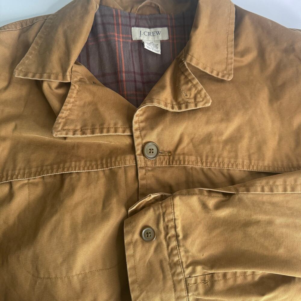 Vintage 90s Barn Coat J. Crew Men's Brown Chore Field Jacket Grunge Distress XL